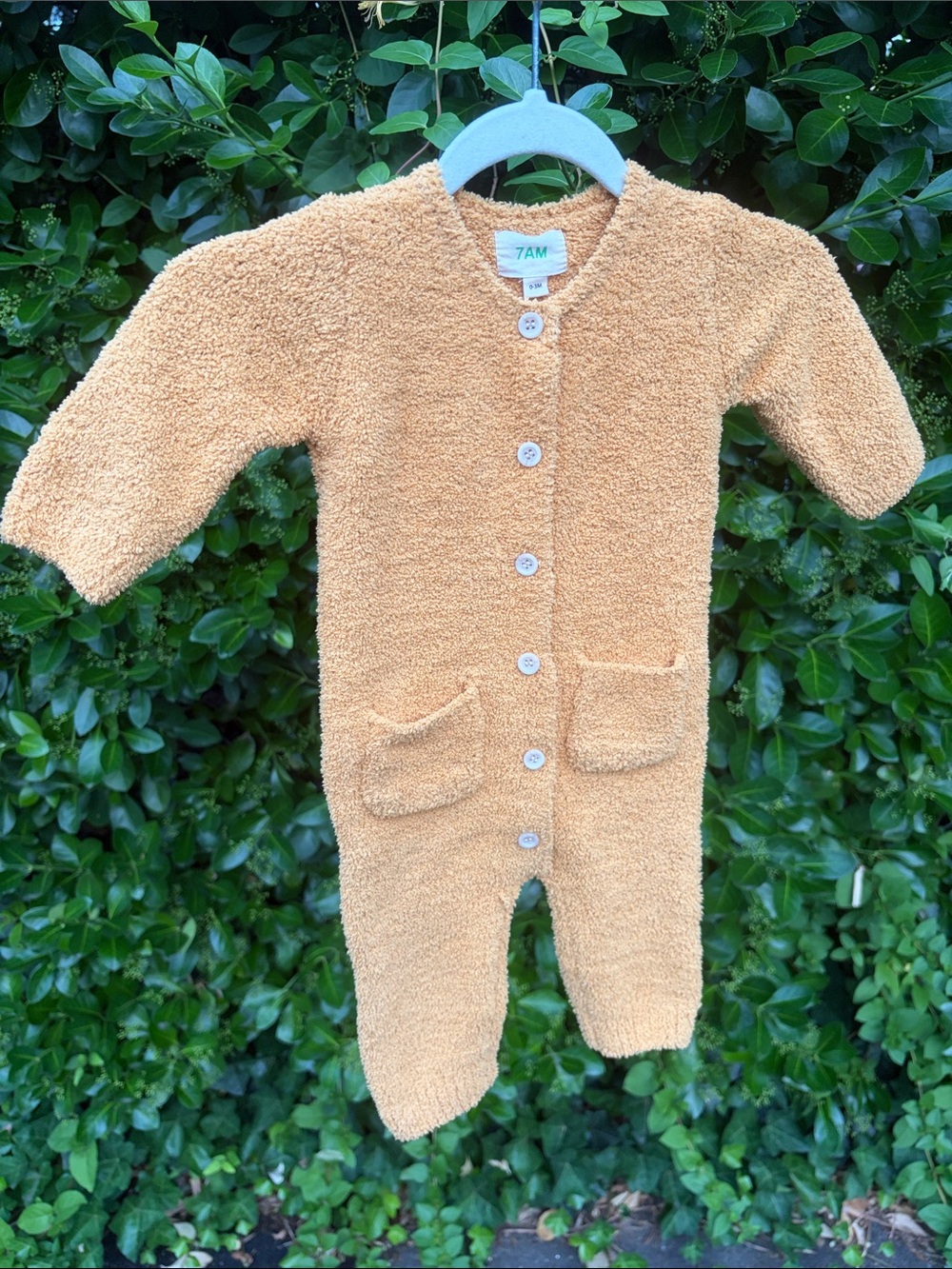7AM Enfant Cozy Terry One-Piece in Mustard